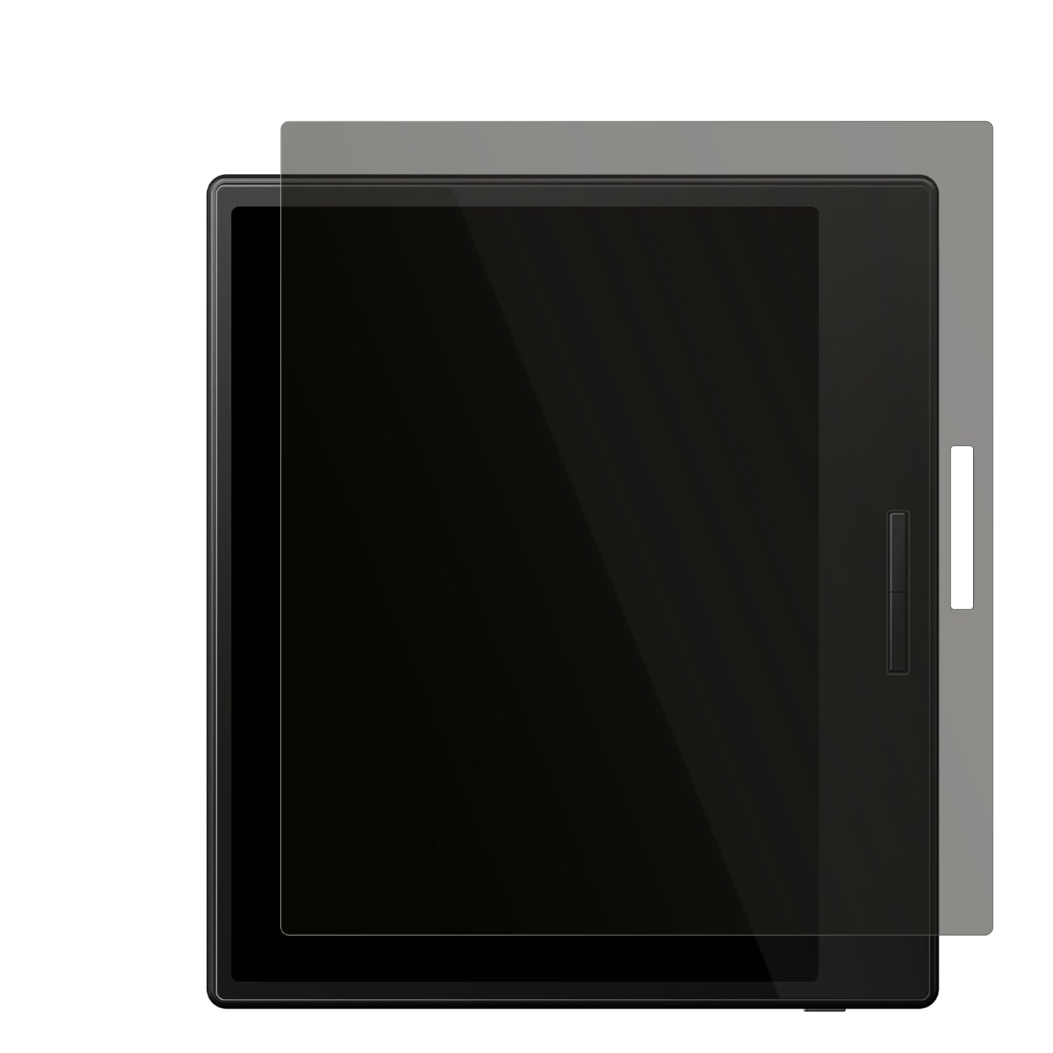OnyxBoox Go Color 7 mit aufgebrachtem dipos Displayschutz, der seitliche Einblicke blockiert
