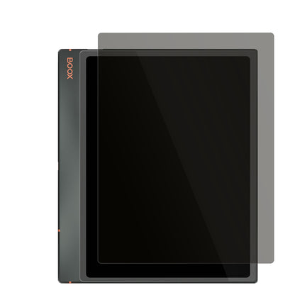 OnyxBoox Note Air3 mit aufgebrachtem dipos Displayschutz, der seitliche Einblicke blockiert