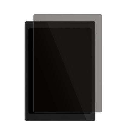 OnyxBoox Tab Mini C mit aufgebrachtem dipos Displayschutz, der seitliche Einblicke blockiert