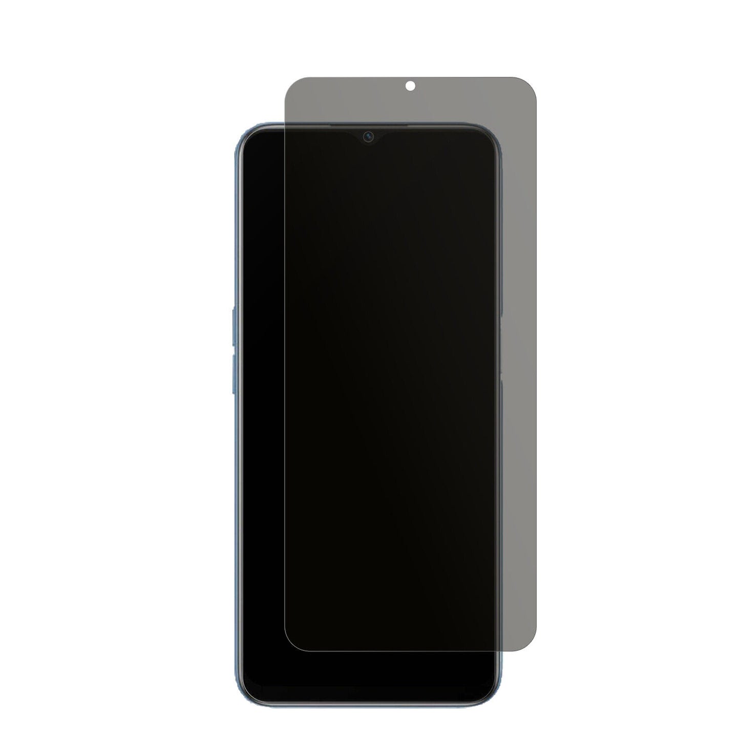 OPPOA16 mit aufgebrachtem dipos Displayschutz, der seitliche Einblicke blockiert