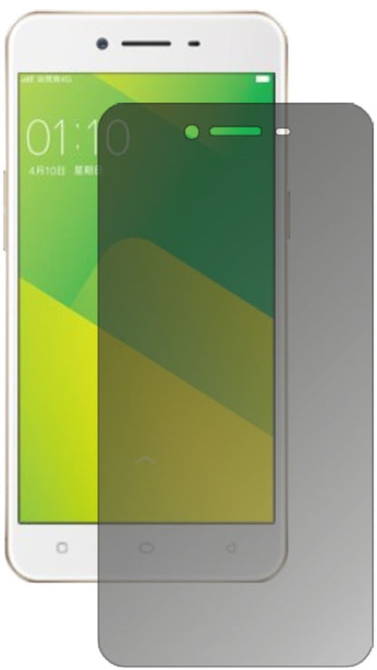 OppoA57 mit aufgebrachtem dipos Displayschutz, der seitliche Einblicke blockiert