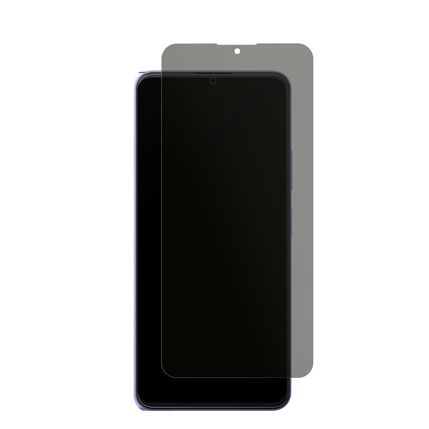 OscalModern 8 mit aufgebrachtem dipos Displayschutz, der seitliche Einblicke blockiert