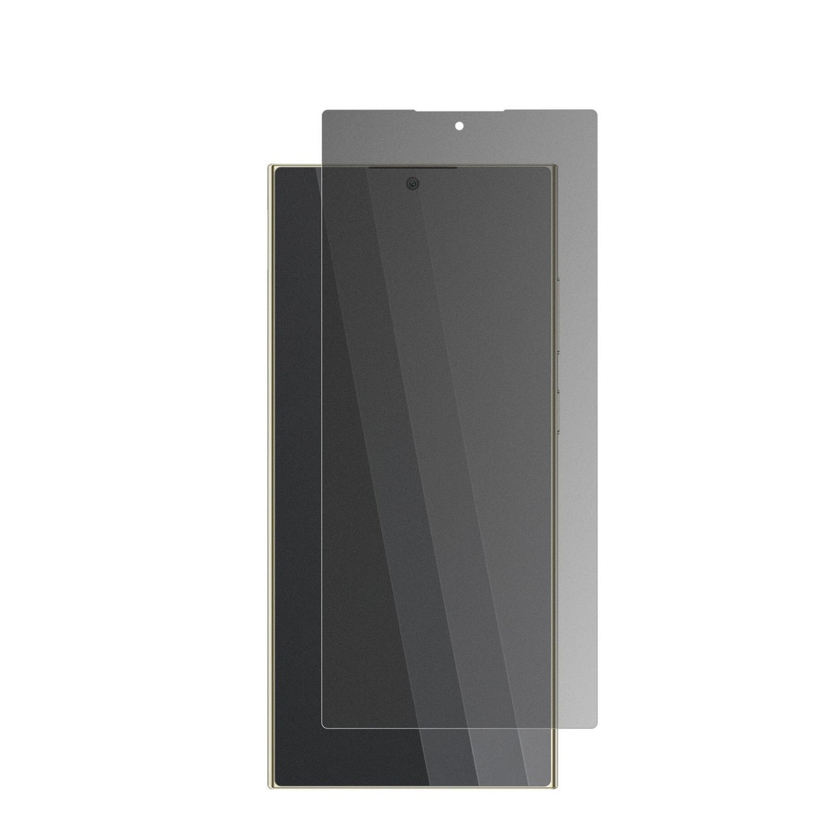 OukitelC72 mit aufgebrachtem dipos Displayschutz, der seitliche Einblicke blockiert