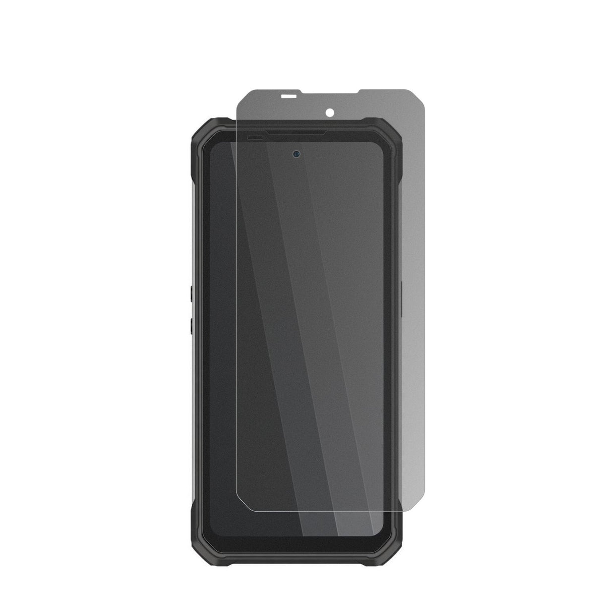 OukitelWP100 Plus mit aufgebrachtem dipos Displayschutz, der seitliche Einblicke blockiert