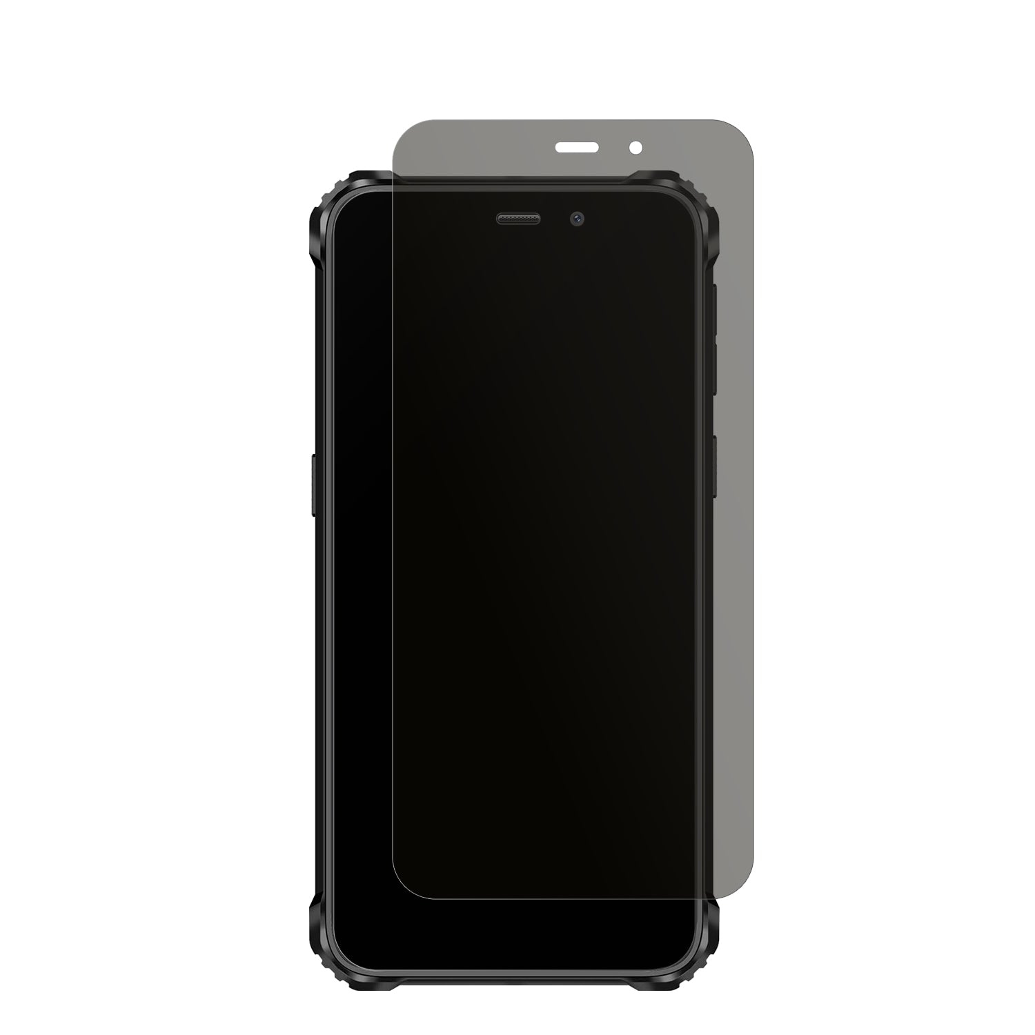 OukitelWP32 Pro mit aufgebrachtem dipos Displayschutz, der seitliche Einblicke blockiert