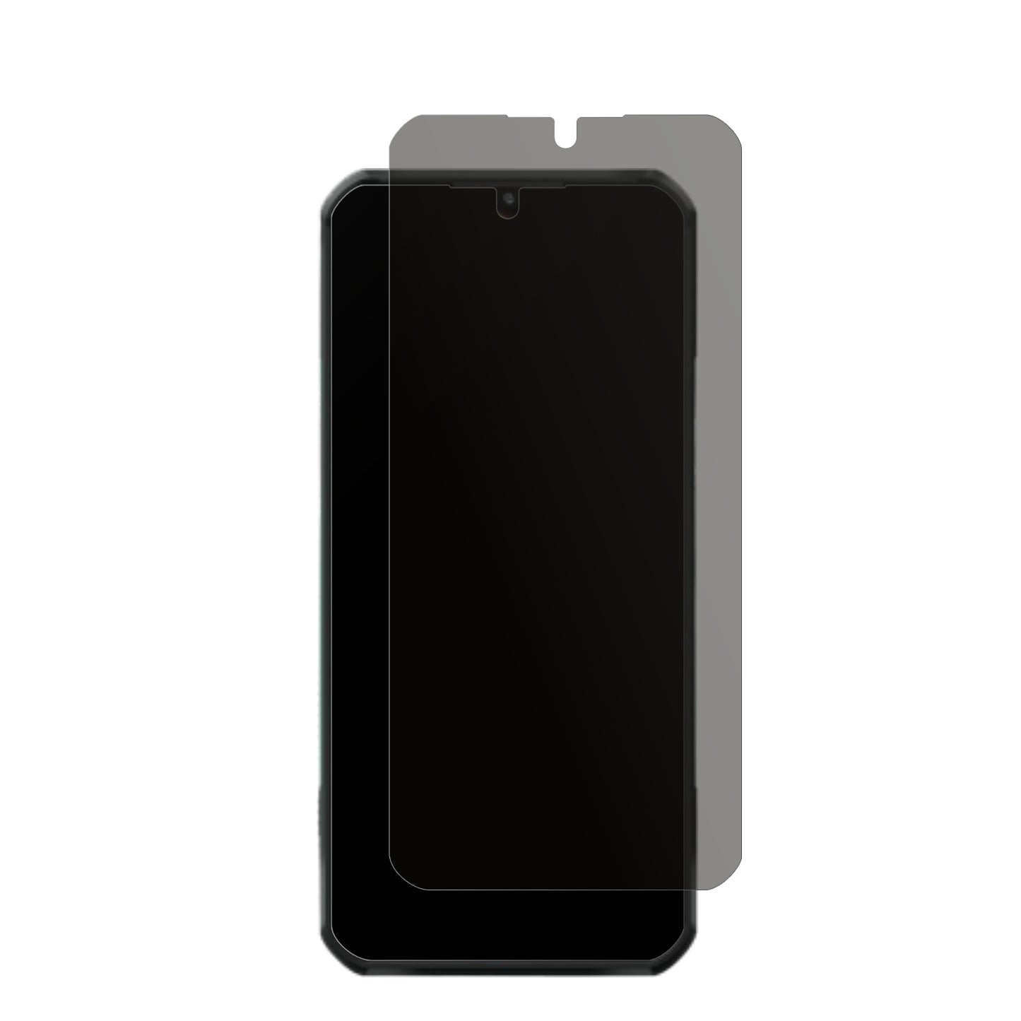 OukitelWP35 mit aufgebrachtem dipos Displayschutz, der seitliche Einblicke blockiert