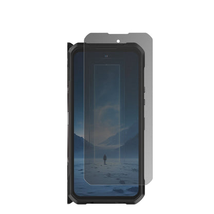 OukitelWP61 Ti mit aufgebrachtem dipos Displayschutz, der seitliche Einblicke blockiert