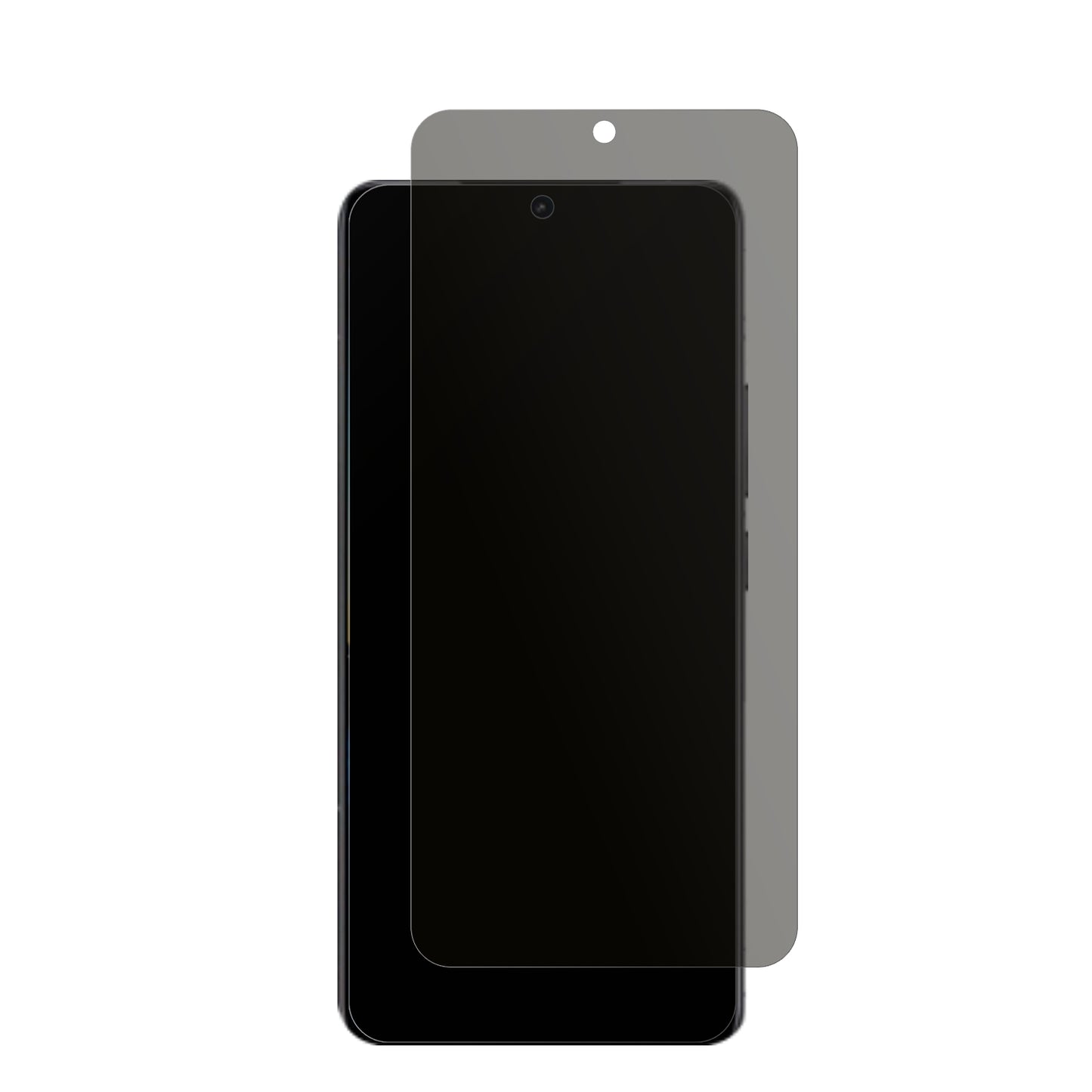 PocoF6 mit aufgebrachtem dipos Displayschutz, der seitliche Einblicke blockiert