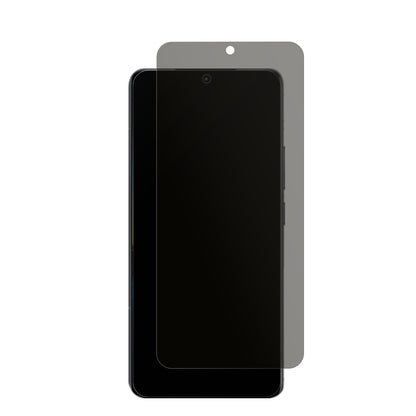 PocoF6 mit aufgebrachtem dipos Displayschutz, der seitliche Einblicke blockiert