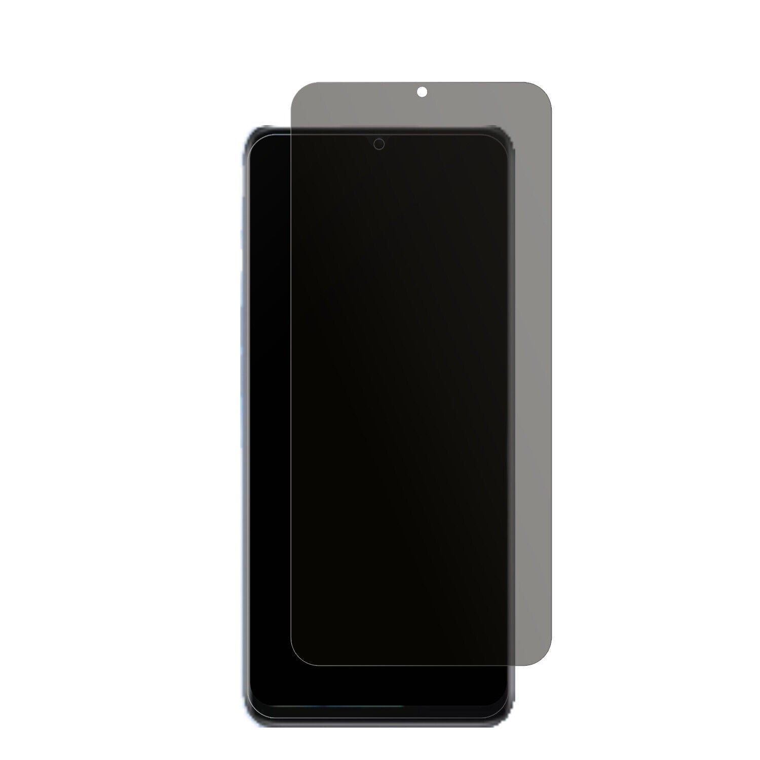 Realme10s mit aufgebrachtem dipos Displayschutz, der seitliche Einblicke blockiert