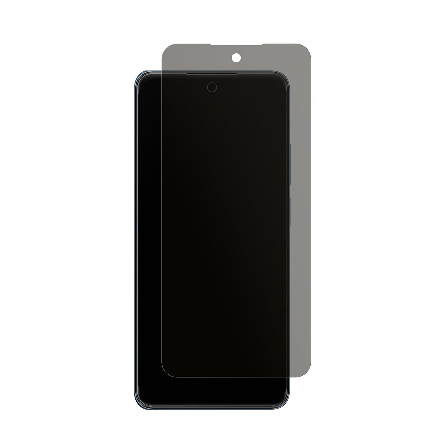 RealmeC65s mit aufgebrachtem dipos Displayschutz, der seitliche Einblicke blockiert