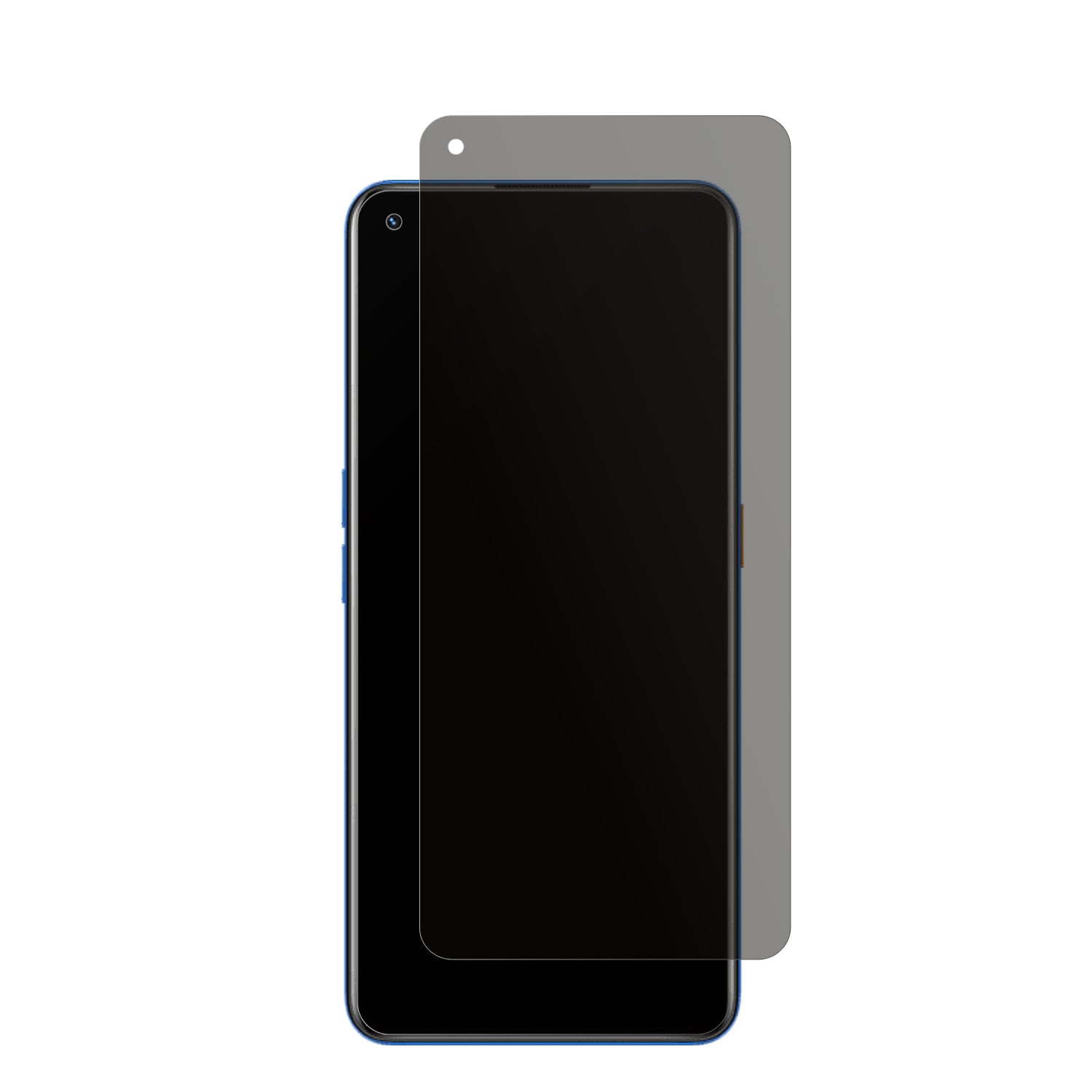 RealmeGT NEO 3T mit aufgebrachtem dipos Displayschutz, der seitliche Einblicke blockiert