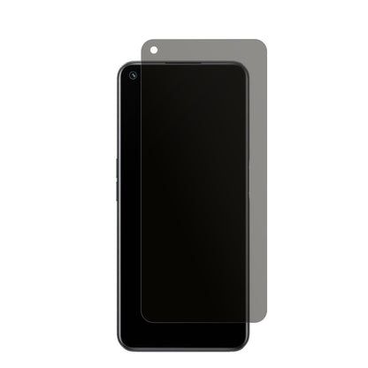 RealmeQ5 mit aufgebrachtem dipos Displayschutz, der seitliche Einblicke blockiert