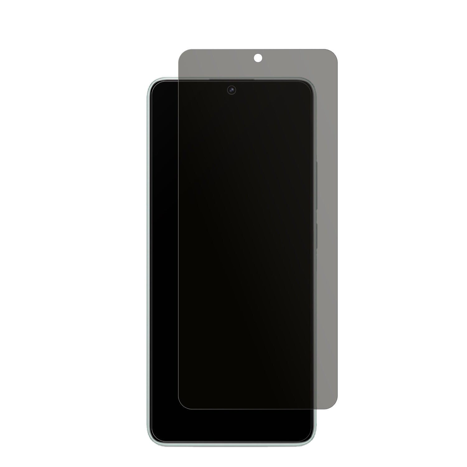 RedmiK70E mit aufgebrachtem dipos Displayschutz, der seitliche Einblicke blockiert