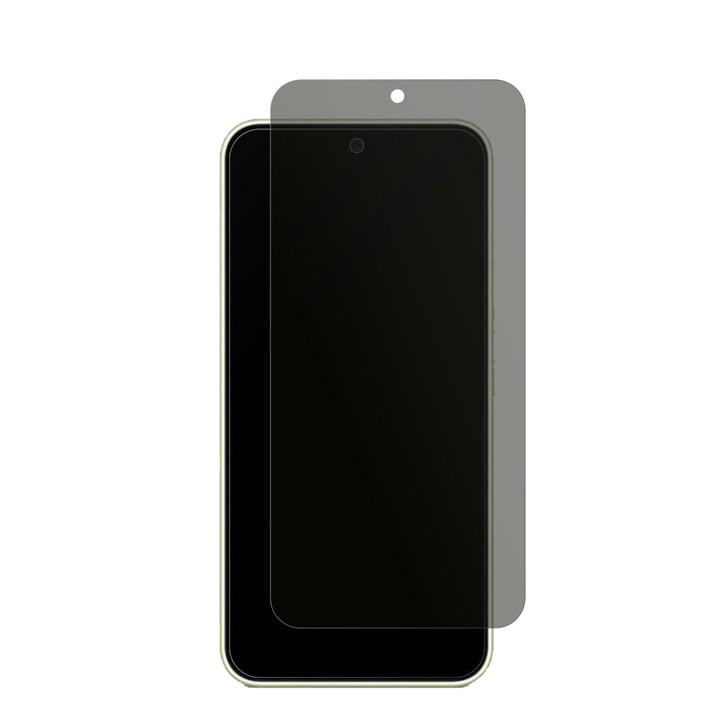 SamsungGalaxy A54 mit aufgebrachtem dipos Displayschutz, der seitliche Einblicke blockiert