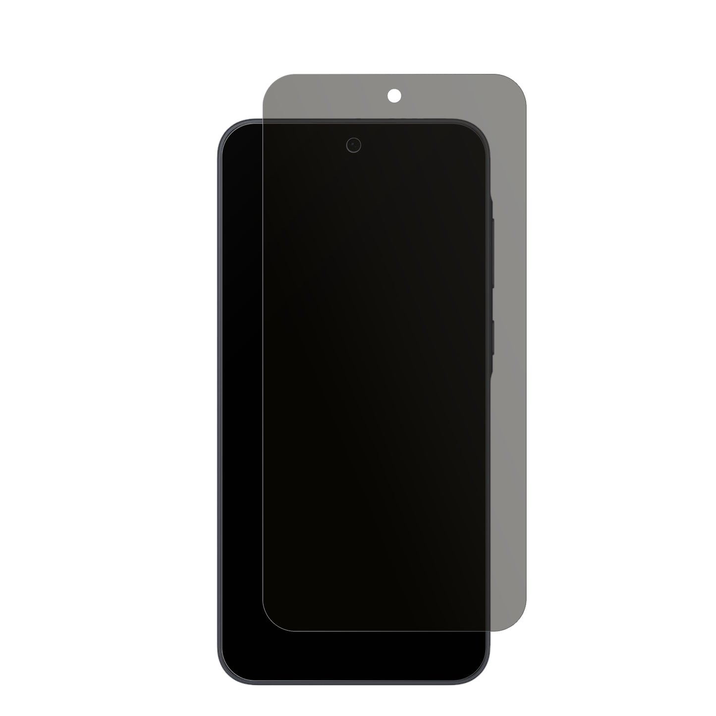SamsungGalaxy A56 5G mit aufgebrachtem dipos Displayschutz, der seitliche Einblicke blockiert