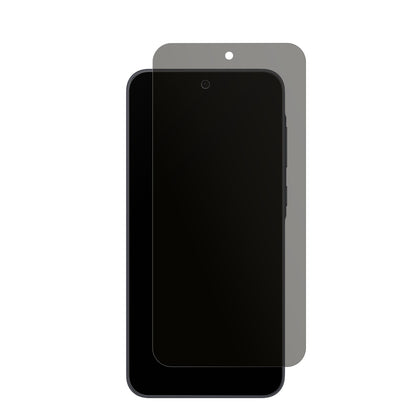 SamsungGalaxy A56 5G mit aufgebrachtem dipos Displayschutz, der seitliche Einblicke blockiert