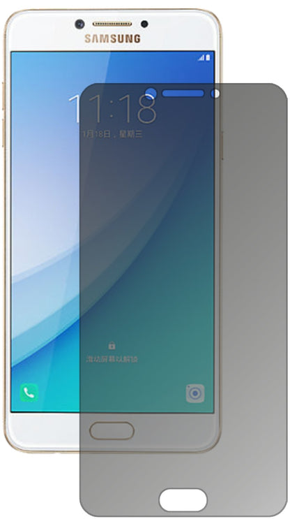 SamsungGalaxy C7 Pro mit aufgebrachtem dipos Displayschutz, der seitliche Einblicke blockiert