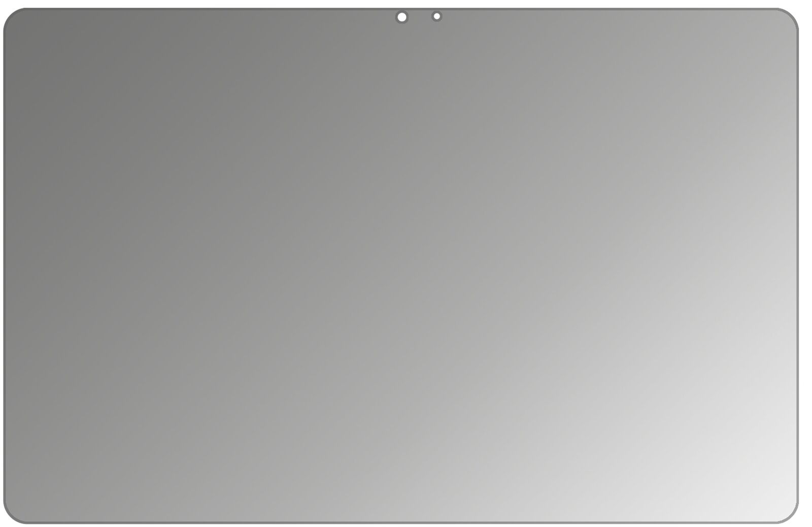 SamsungGalaxy Tab S7 FE mit aufgebrachtem dipos Displayschutz, der seitliche Einblicke blockiert