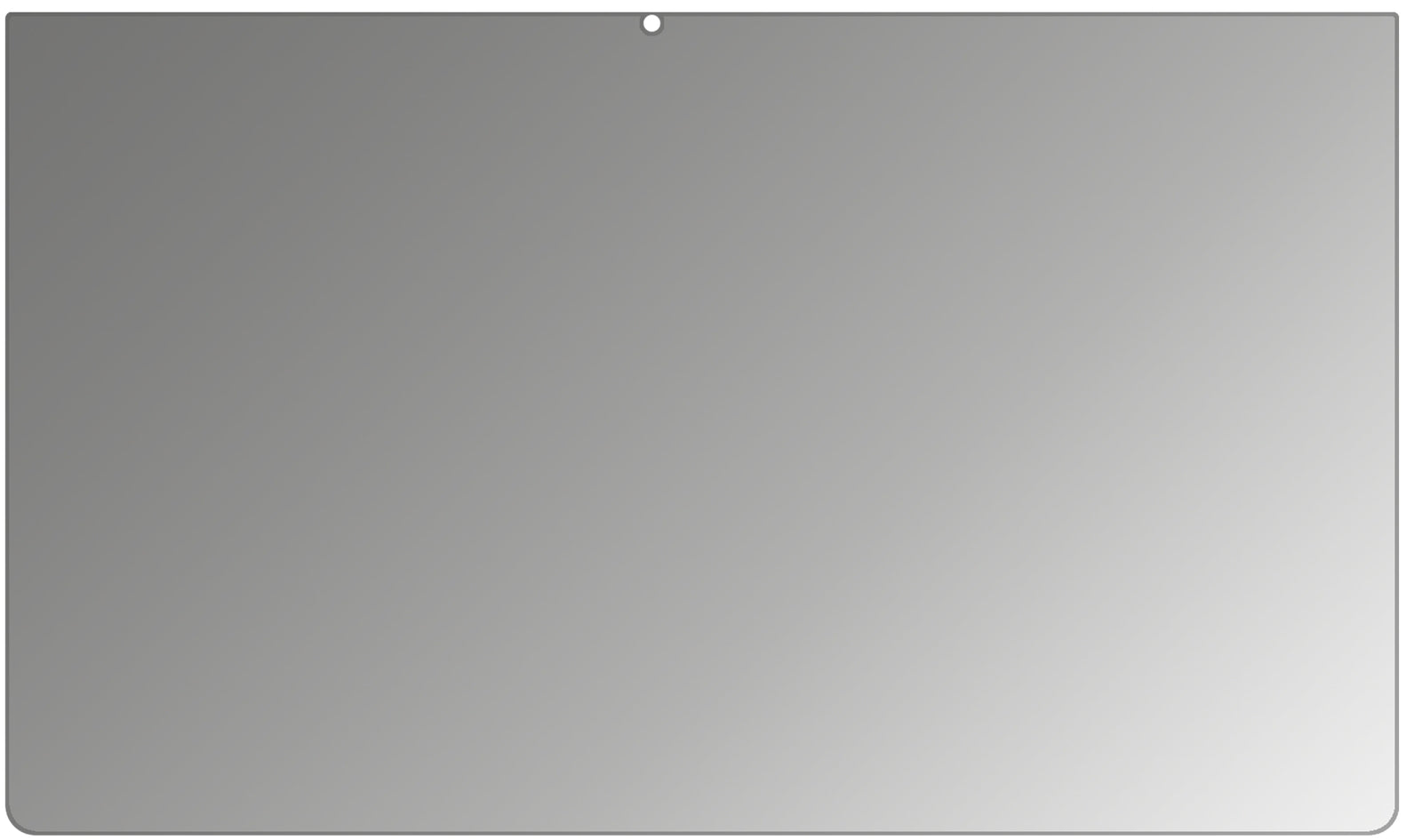 SamsungGalaxy View 2 mit aufgebrachtem dipos Displayschutz, der seitliche Einblicke blockiert