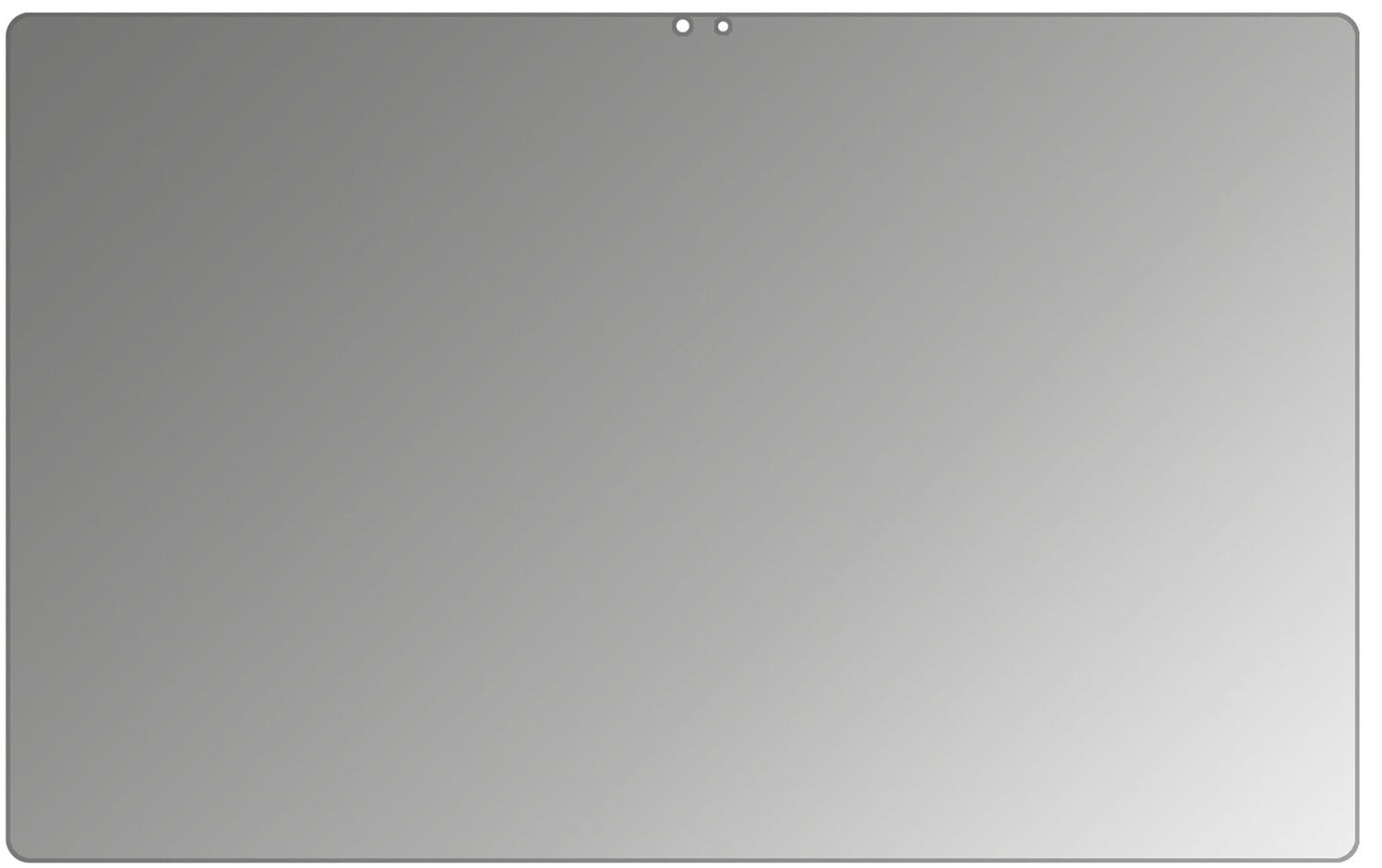 SamsungTab A7 mit aufgebrachtem dipos Displayschutz, der seitliche Einblicke blockiert