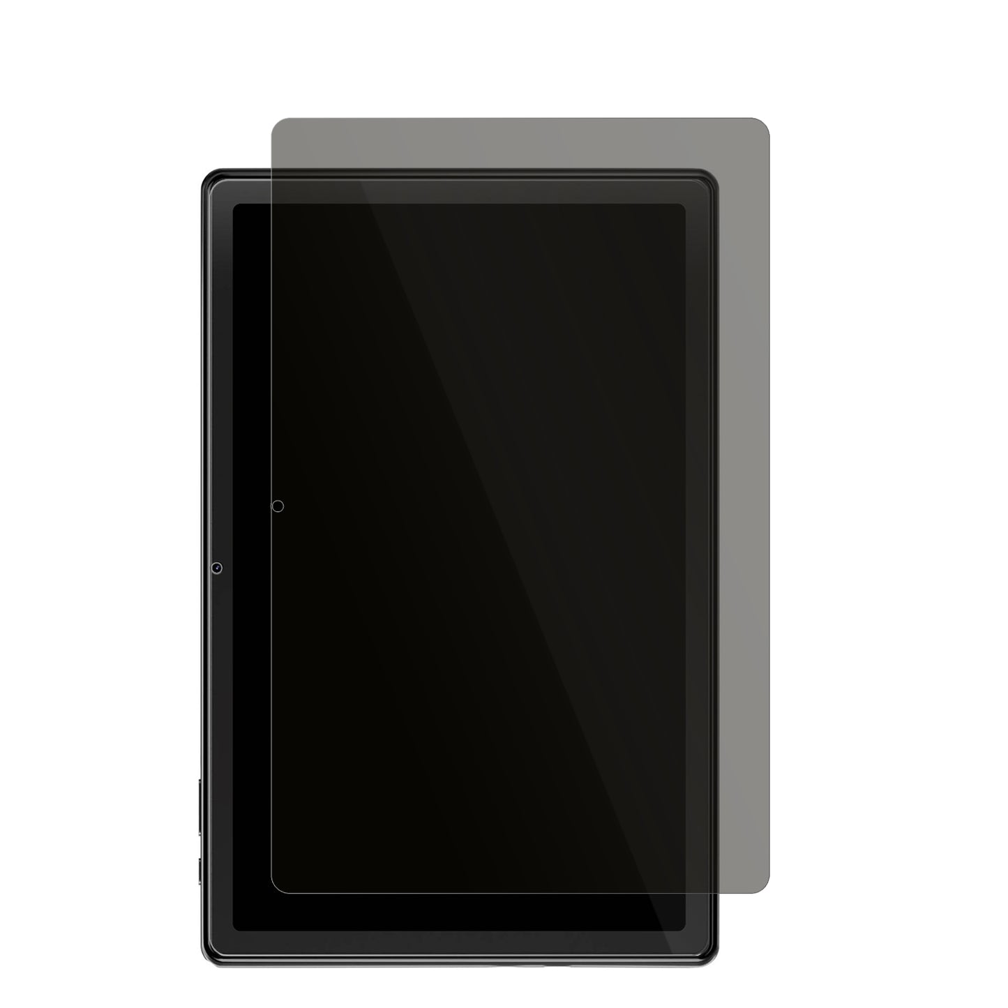 SGINT10P Tablet mit aufgebrachtem dipos Displayschutz, der seitliche Einblicke blockiert