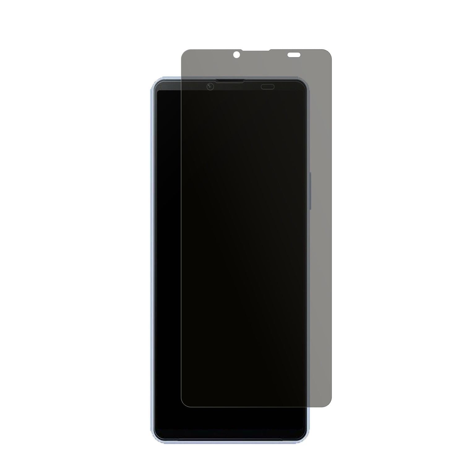 SonyXperia 10 V mit aufgebrachtem dipos Displayschutz, der seitliche Einblicke blockiert