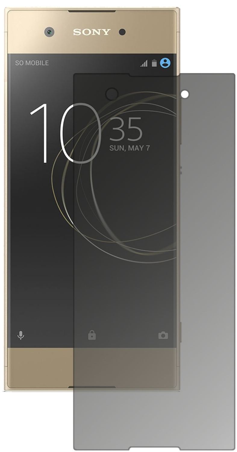 SonyXperia XA1 mit aufgebrachtem dipos Displayschutz, der seitliche Einblicke blockiert