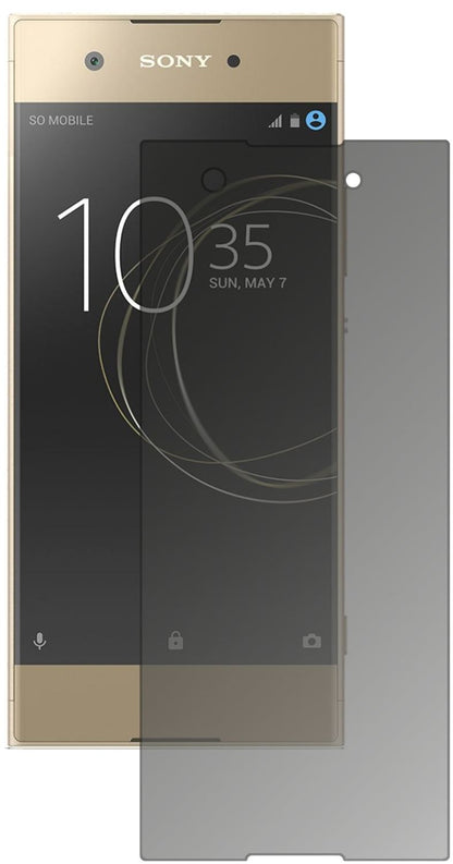 SonyXperia XA1 mit aufgebrachtem dipos Displayschutz, der seitliche Einblicke blockiert