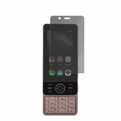 SxhlsellerSlide Phone mit aufgebrachtem dipos Displayschutz, der seitliche Einblicke blockiert