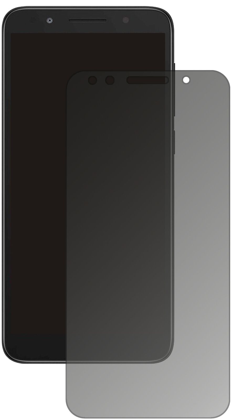 TCLL9 Plus mit aufgebrachtem dipos Displayschutz, der seitliche Einblicke blockiert