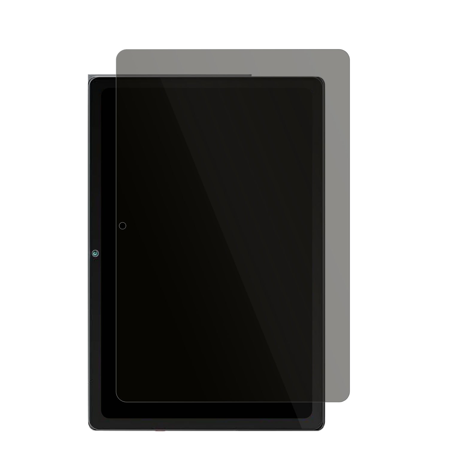 TibutaSmartpad A10 Tablet mit aufgebrachtem dipos Displayschutz, der seitliche Einblicke blockiert