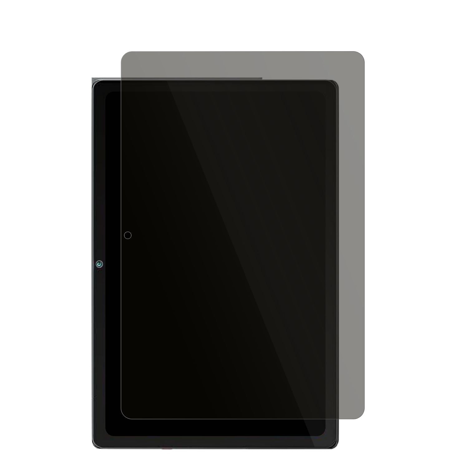 TibutaTablet mit aufgebrachtem dipos Displayschutz, der seitliche Einblicke blockiert