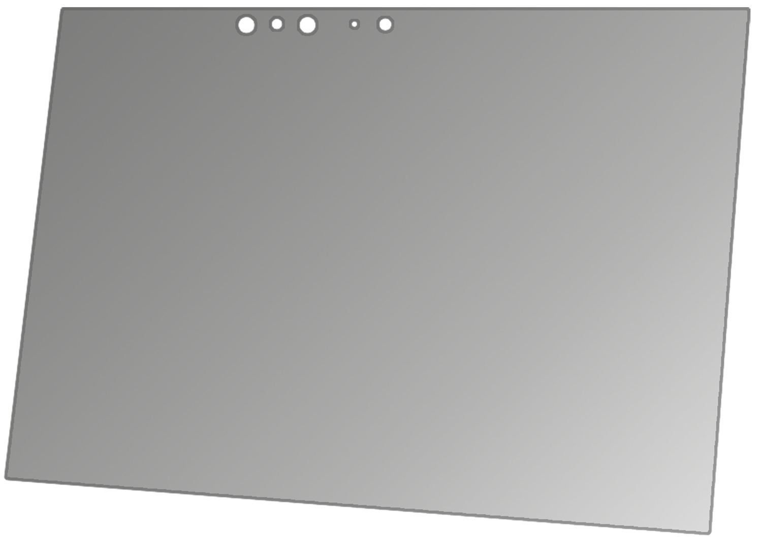 ToshibaPortégé X20W mit aufgebrachtem dipos Displayschutz, der seitliche Einblicke blockiert