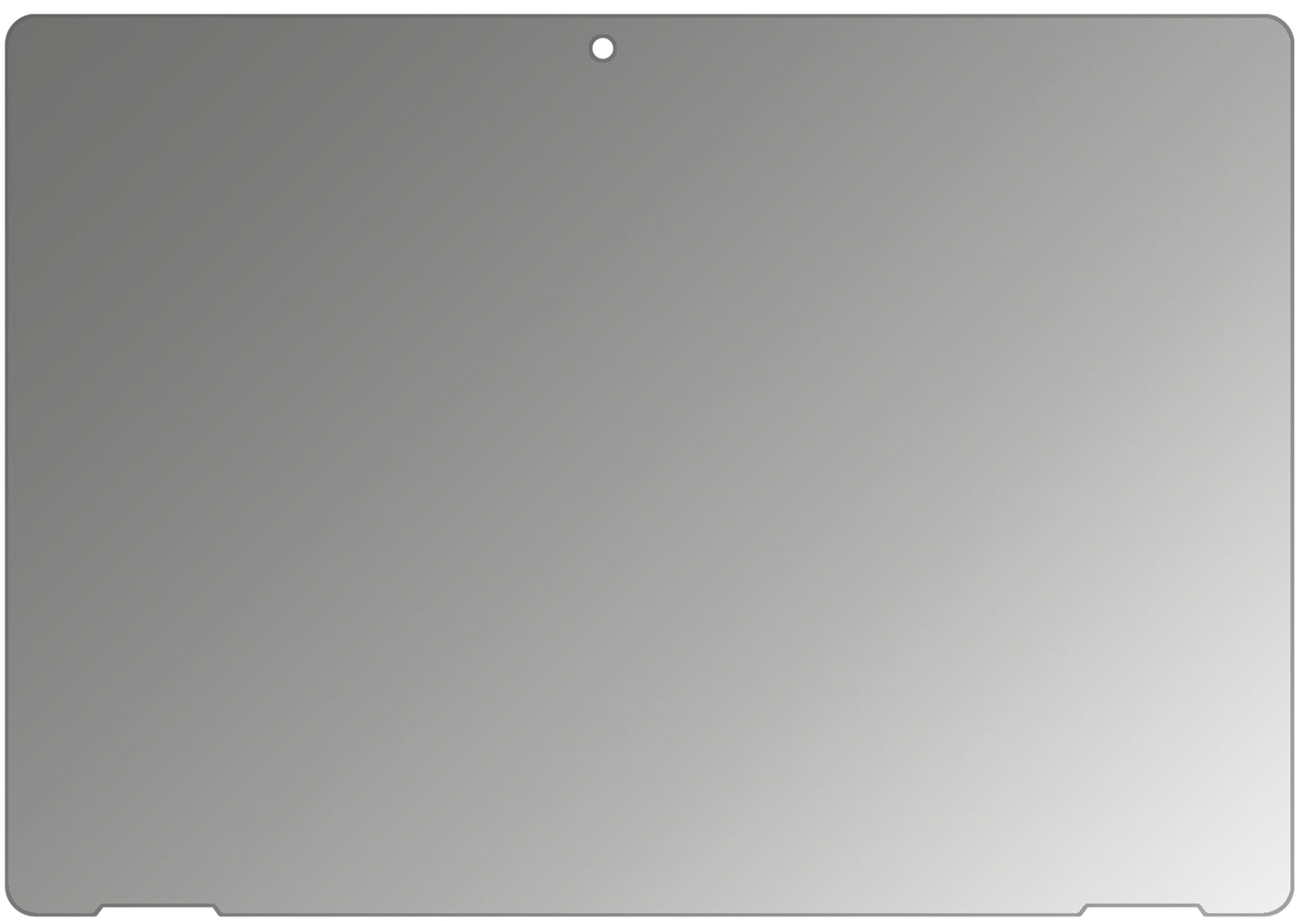 TrekStorSurftab B10 mit aufgebrachtem dipos Displayschutz, der seitliche Einblicke blockiert