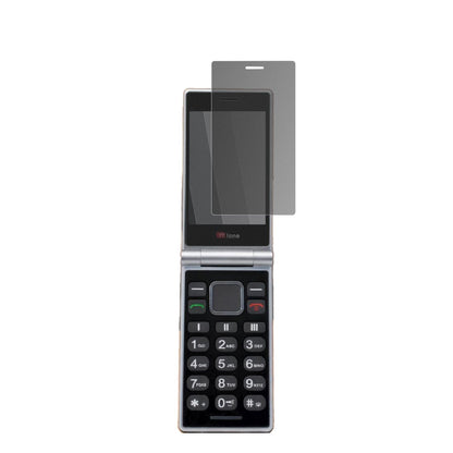 TTfoneTT990 4G mit aufgebrachtem dipos Displayschutz, der seitliche Einblicke blockiert