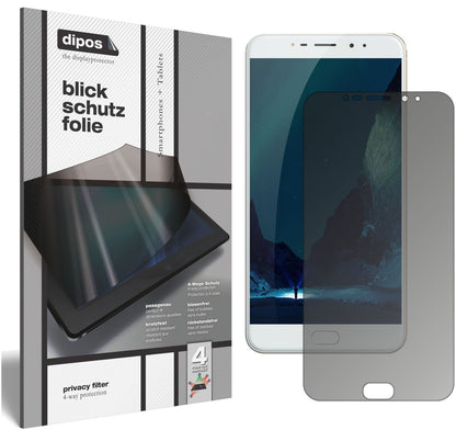 UhansMax 2 mit aufgebrachtem dipos Displayschutz, der seitliche Einblicke blockiert