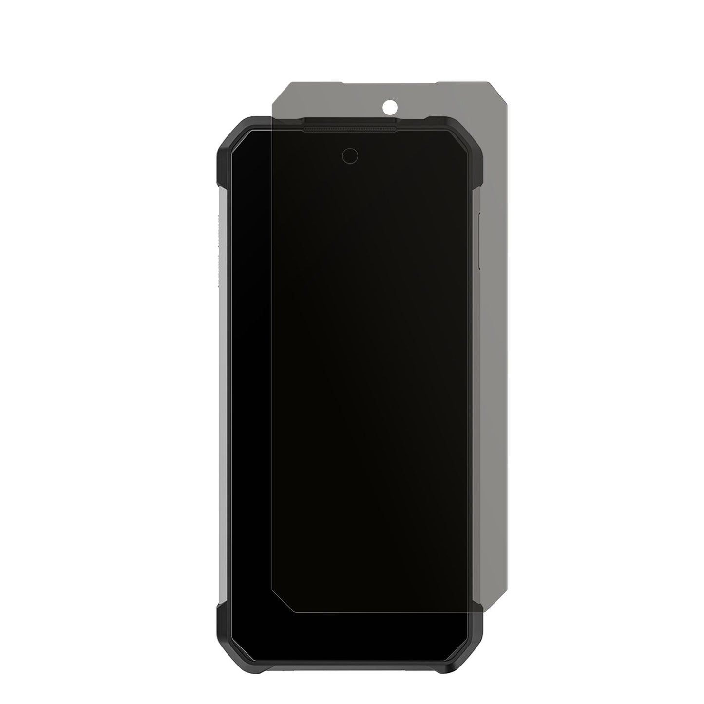 Unihertz8849 Tank 2 Pro mit aufgebrachtem dipos Displayschutz, der seitliche Einblicke blockiert