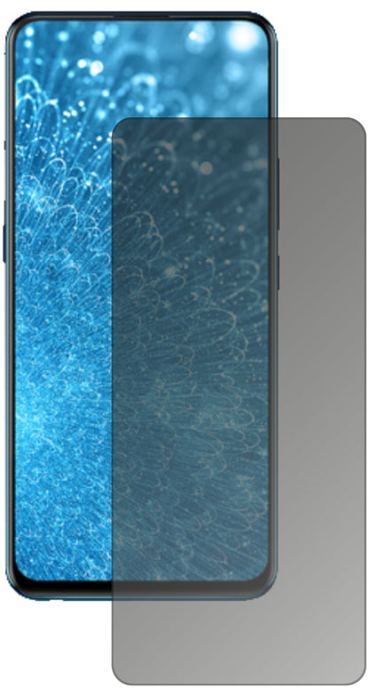 VivoV15 mit aufgebrachtem dipos Displayschutz, der seitliche Einblicke blockiert