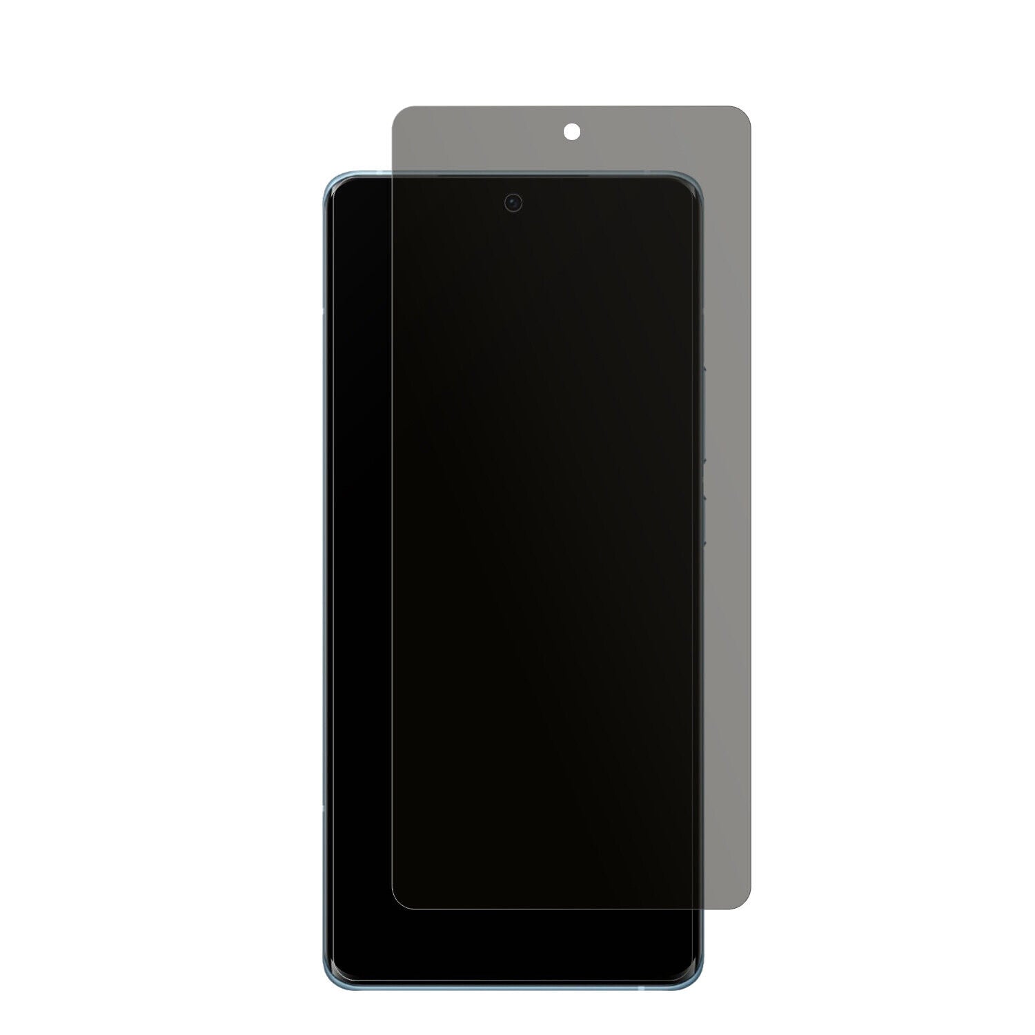 VivoX60 T mit aufgebrachtem dipos Displayschutz, der seitliche Einblicke blockiert