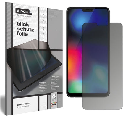 VivoZ1i mit aufgebrachtem dipos Displayschutz, der seitliche Einblicke blockiert