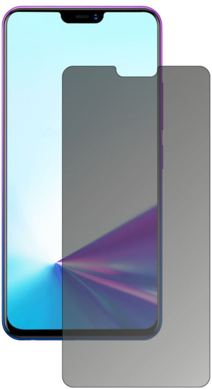 VivoZ3x mit aufgebrachtem dipos Displayschutz, der seitliche Einblicke blockiert