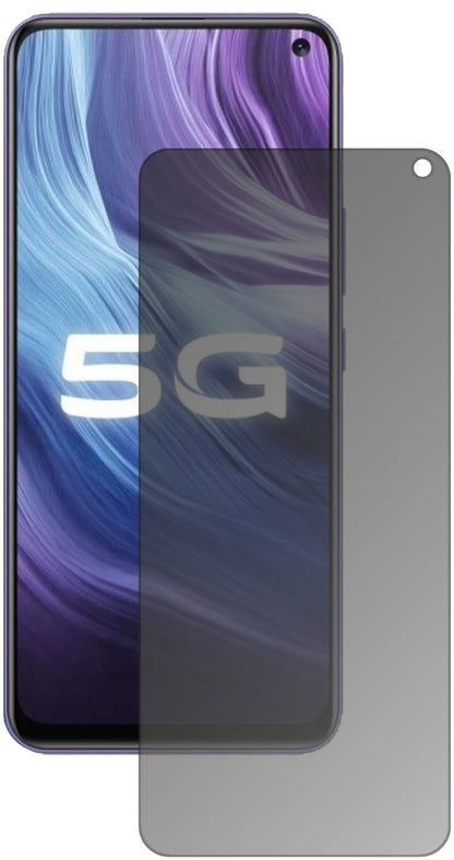 VivoZ6 5G mit aufgebrachtem dipos Displayschutz, der seitliche Einblicke blockiert