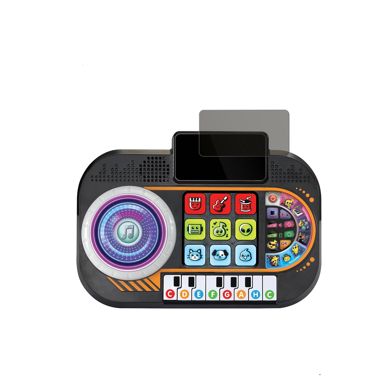 VtechMein Mini-Mischpult mit aufgebrachtem dipos Displayschutz, der seitliche Einblicke blockiert