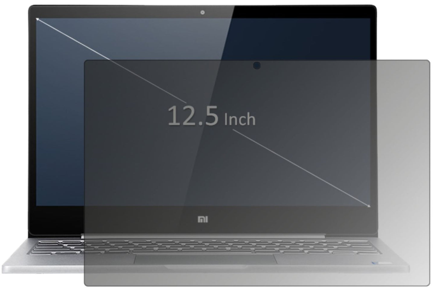 XiaomiAir 13 (13,3 Zoll) mit aufgebrachtem dipos Displayschutz, der seitliche Einblicke blockiert