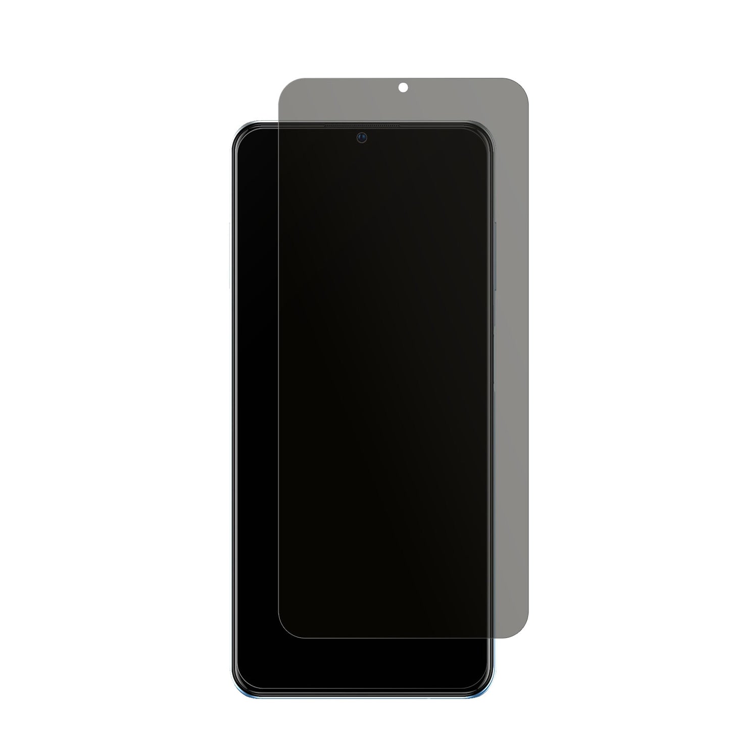 ZTEBlade A72 4G mit aufgebrachtem dipos Displayschutz, der seitliche Einblicke blockiert