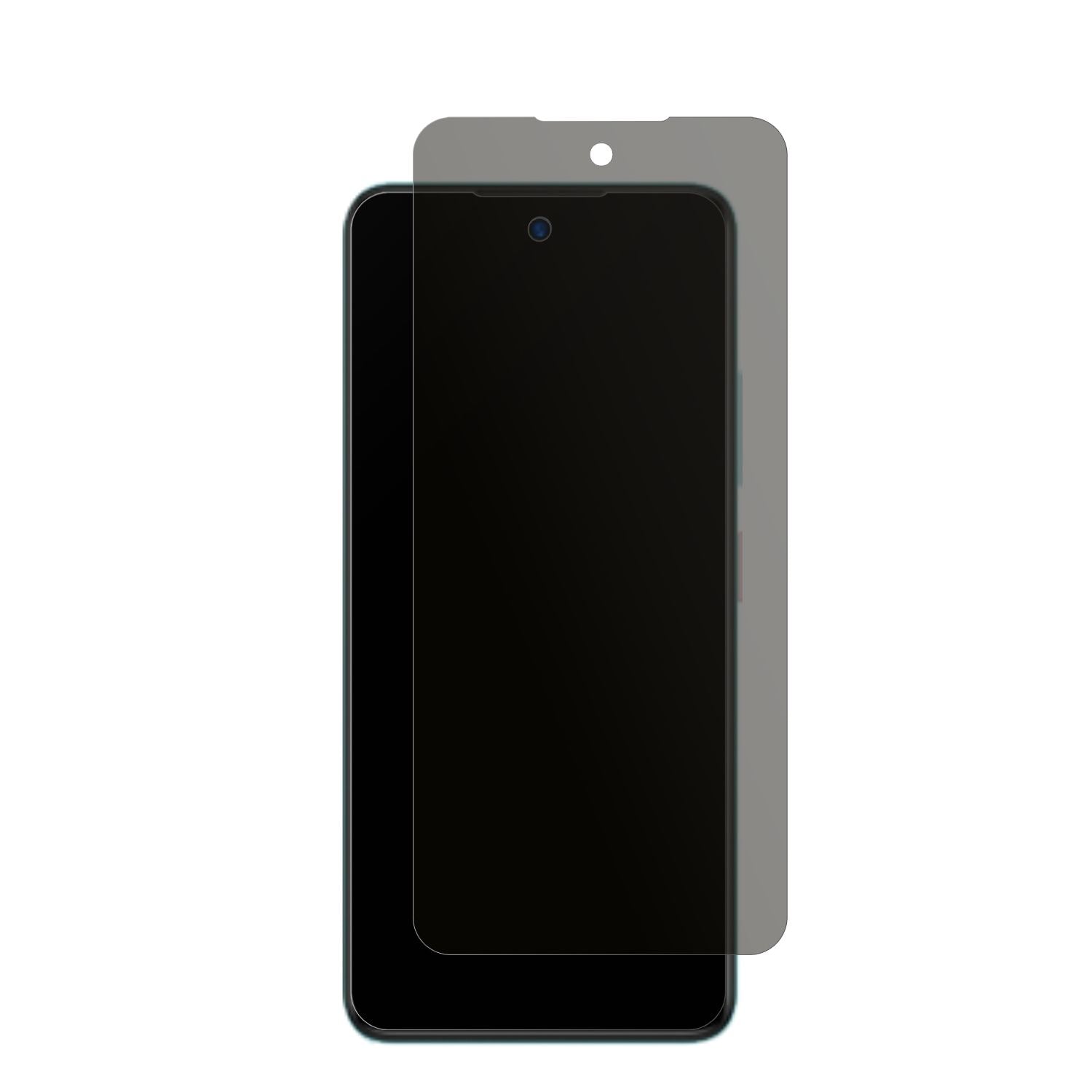 ZTEBlade A75 mit aufgebrachtem dipos Displayschutz, der seitliche Einblicke blockiert