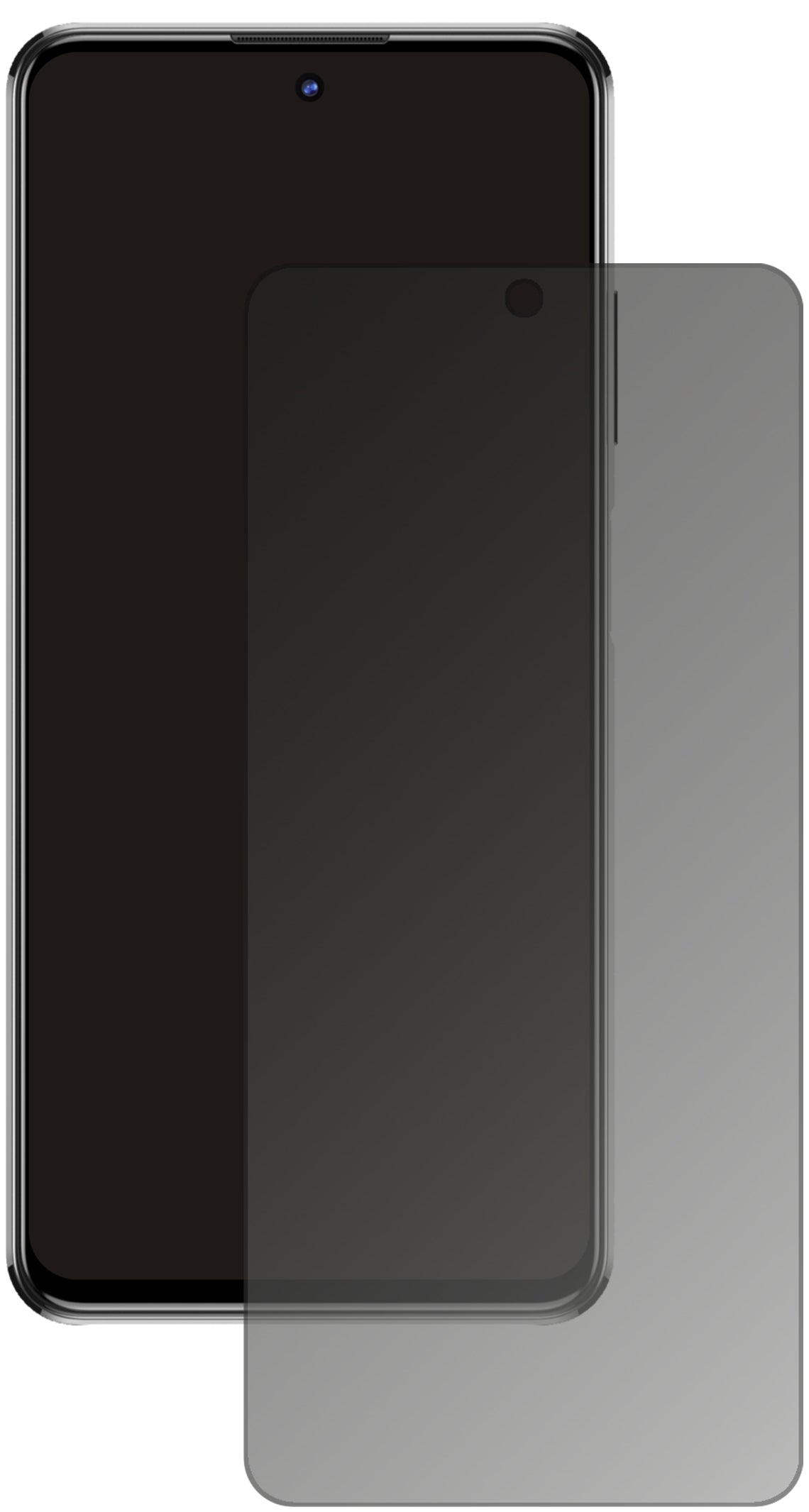 ZTEBlade V30 mit aufgebrachtem dipos Displayschutz, der seitliche Einblicke blockiert