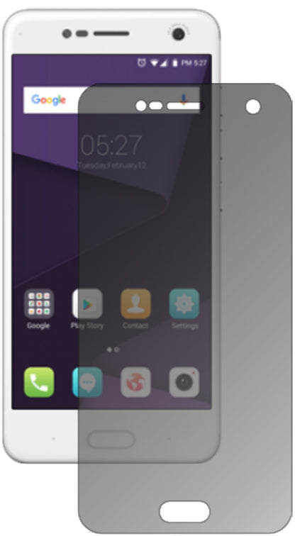 ZTEBlade V8 mit aufgebrachtem dipos Displayschutz, der seitliche Einblicke blockiert