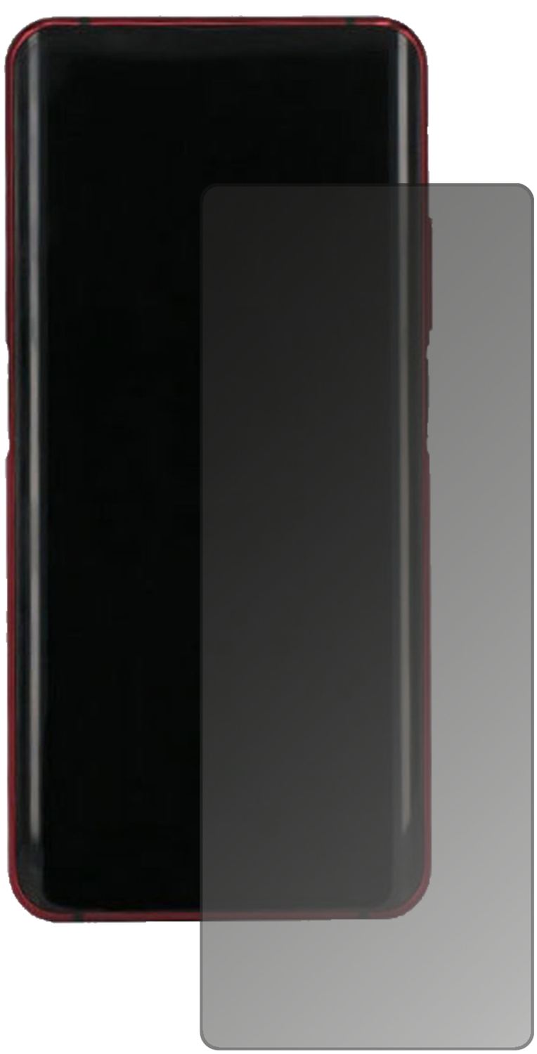 ZTEnubia Z20 mit aufgebrachtem dipos Displayschutz, der seitliche Einblicke blockiert